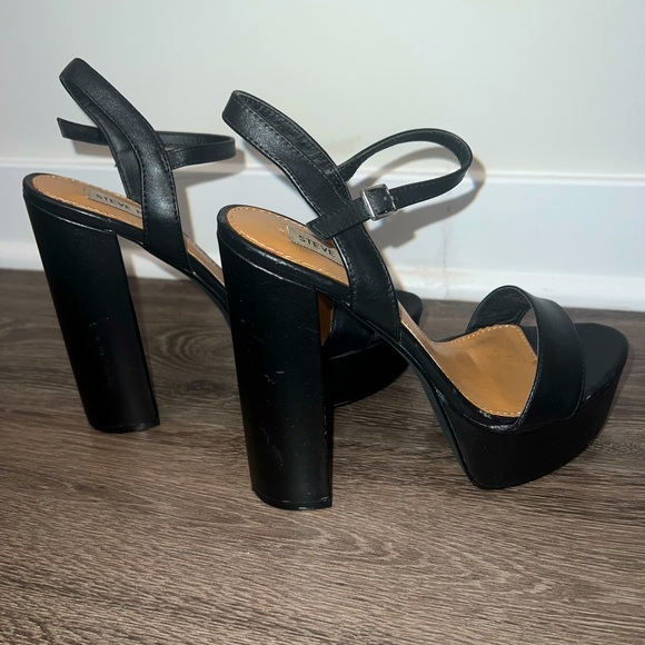 STEVEN MADDEN PLATFORM LEATHER HEELS - Picture 3 of 4